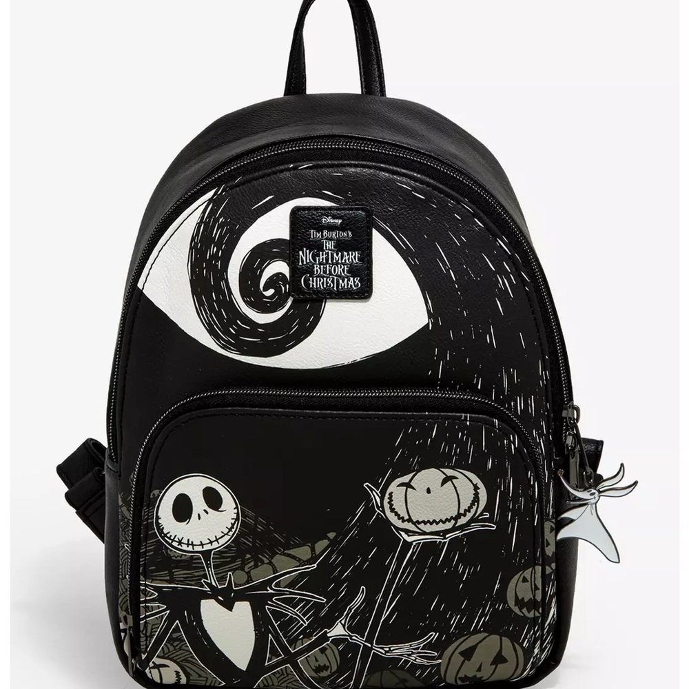 Black and White Nightmare Before Christmas Mini Backpack